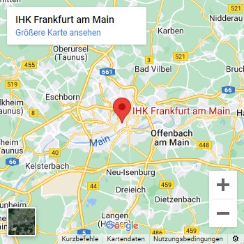 Lageplan der IHK Frankfurt